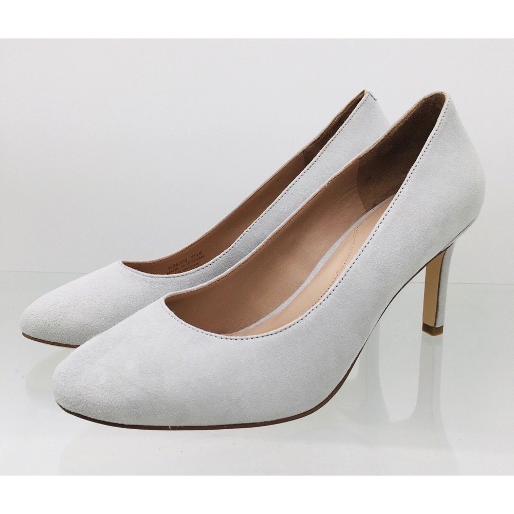 Cole Haan Gabbie Pump 80 Pearl Grey Suede Heels W26070 Womens 6 B NEW